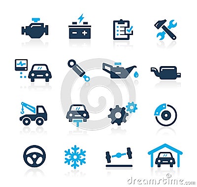 Car Service Icons -- BAzure Series Vector Illustration