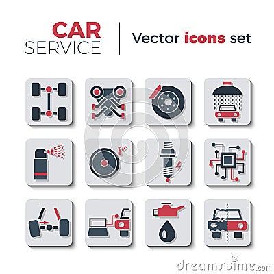 Car service icons Vector Illustration