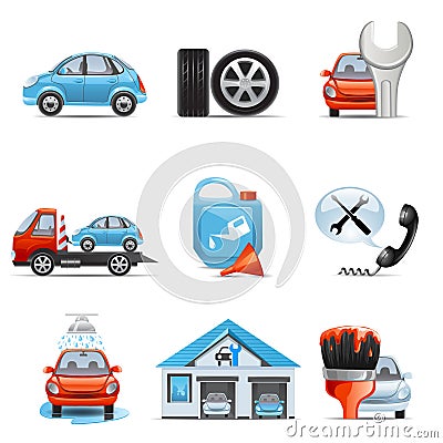 Car service icons Vector Illustration