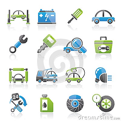 Car service maintenance icons Vector Illustration