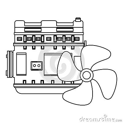 Car service parts cartoon Vector Illustration