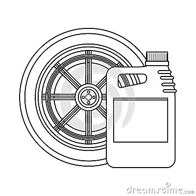 Car service parts cartoon Vector Illustration