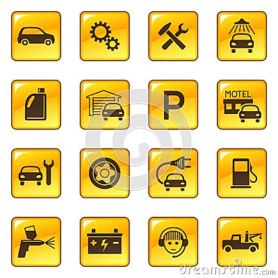 Car service & repair icons Vector Illustration