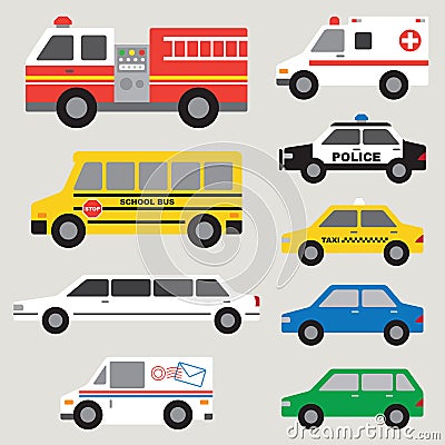 Car Set Vector Illustration