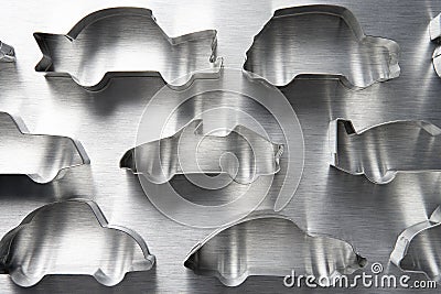 Car Shaped Cookie Cutters Stock Photo