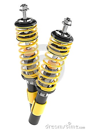 Car shock absorbers Stock Photo