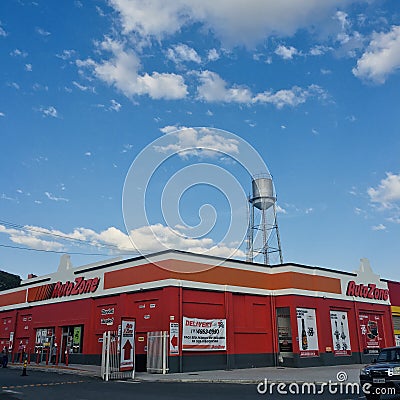 Car shop Brazil auto zone sky cloud blue Editorial Stock Photo