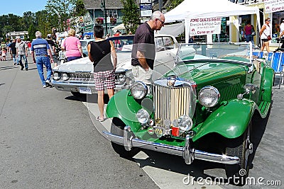 Vintage and Collector Cars in Show on the Street Editorial Stock Photo