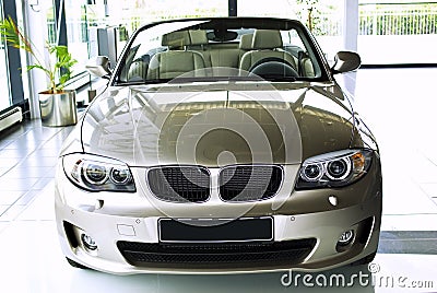 Car in showroom Stock Photo