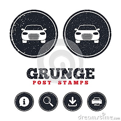 Car sign icon. Delivery transport symbol. Vector Illustration