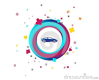 Car sign icon. Sedan saloon symbol. Vector Illustration