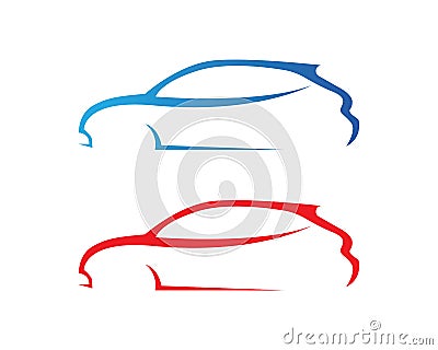 Car silhouette logo Vector template icons app Vector Illustration
