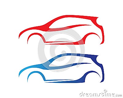 Car silhouette logo Vector template icons app Vector Illustration