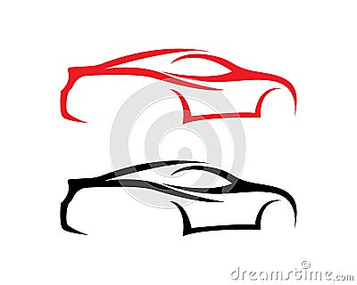 Car silhouette logo Vector template icons app Vector Illustration