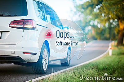 Car software error concept Stock Photo