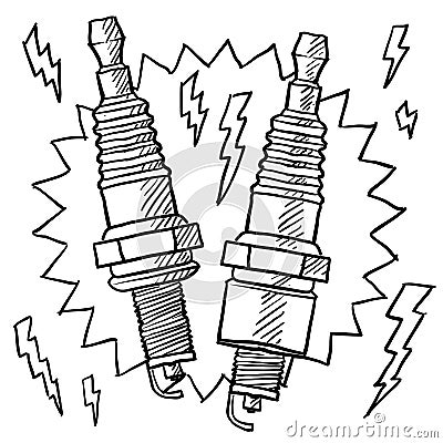 Car spark plug vector Vector Illustration