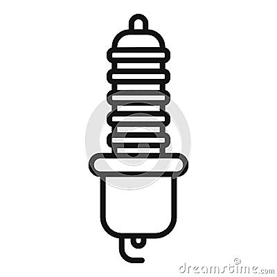 Car sparkplug icon outline vector. Engine plug Vector Illustration