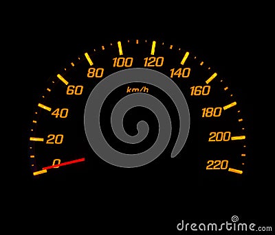 Car speed meter Stock Photo