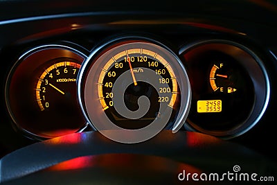 Car Speedometer Stock Photo