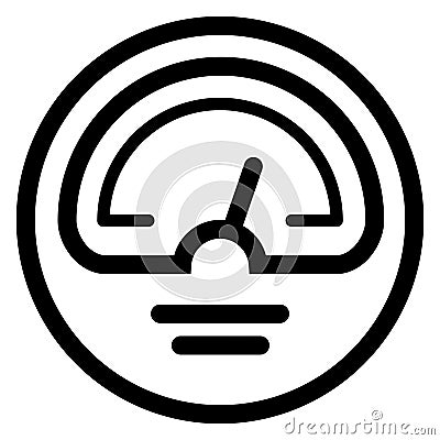 Car speedometer icon. Speed measurement line symbol Vector Illustration