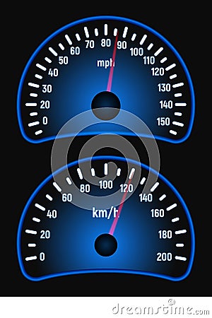 Car speedometer kit. Vector Illustration