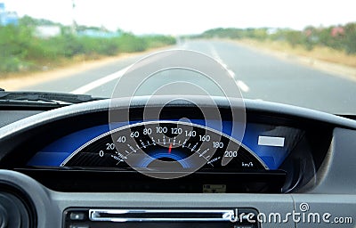 Car speedometer Stock Photo