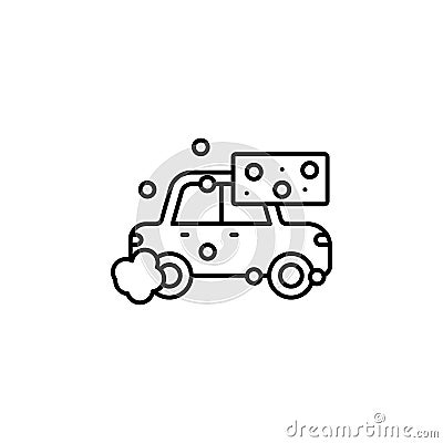 Car sponge carwash icon. Element of car wash thin line icon Stock Photo
