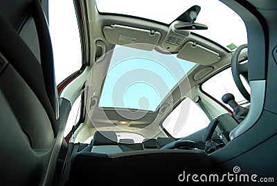 Car sunroof Stock Photo