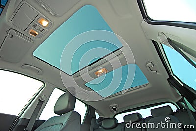 Car sunroof Stock Photo