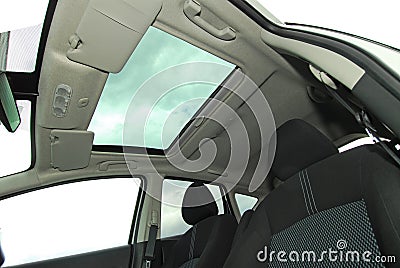 Car sunroof Stock Photo
