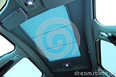 Car sunroof Stock Photo