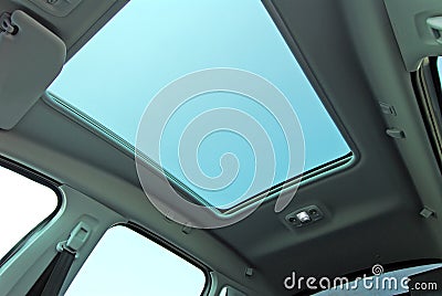 Car sunroof Stock Photo