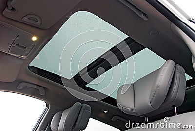 Car sunroof Stock Photo