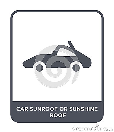 car sunroof or sunshine roof icon in trendy design style. car sunroof or sunshine roof icon isolated on white background. car Vector Illustration