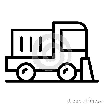 Car sweeper icon outline vector. Street road Vector Illustration