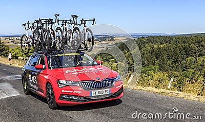 The Car of Team Arkea Samsic- Le Tour de France 2022 Editorial Stock Photo