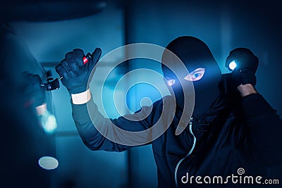 Car Thief Car Robbery Stock Photo