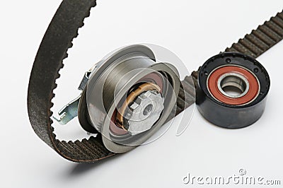 Car timing belt replacement Stock Photo