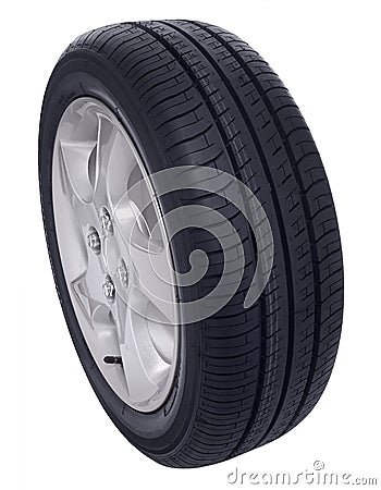 Car Tire Tyre Isolated Stock Photo