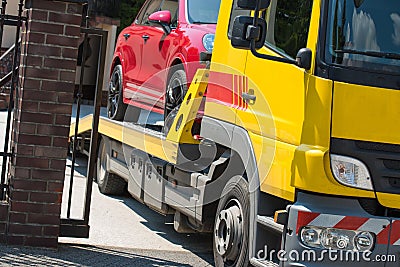 Car Towing Service Stock Photo