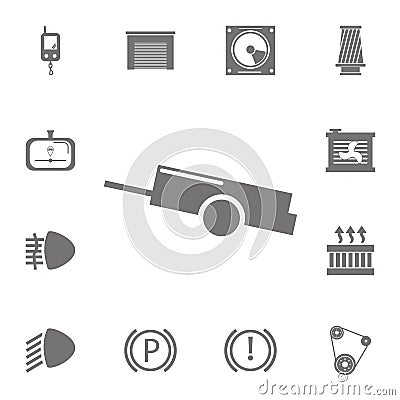 Car trailer Icon. Set of car repair icons. Signs of collection, simple icons for websites, web design, mobile app, info graphics Stock Photo