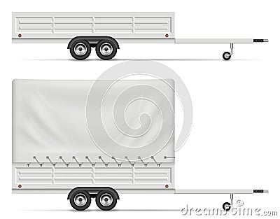 Car trailer vector illustration Vector Illustration