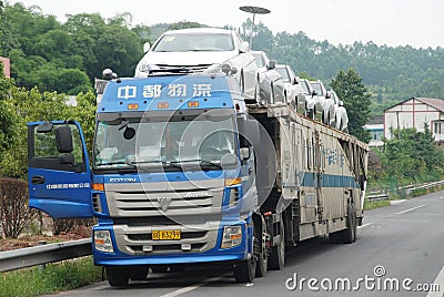 Car Transporter Editorial Stock Photo