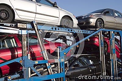 Car Transporter Stock Photo