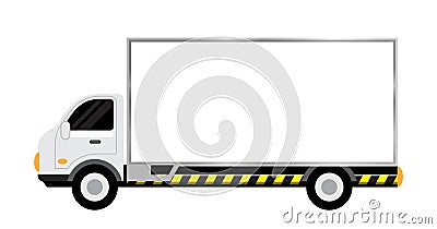 Car truck with billboards white for copy space, large billboard sign on side truck, mobile truck for advertise campaign, billboard Vector Illustration