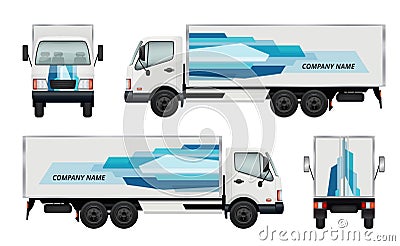 Car truck branding. Vector identity of truck Vector Illustration