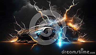 car tuning digital render one created with generative AI Stock Photo