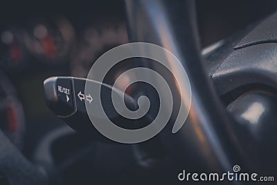 Car turn signal lever Stock Photo