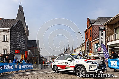 The Car of UAE Team Emirates - Tour of Flanders 2019 Editorial Stock Photo