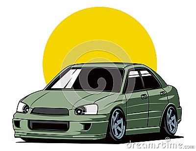 car vector graphic illustration design ideas with cortoon style Vector Illustration